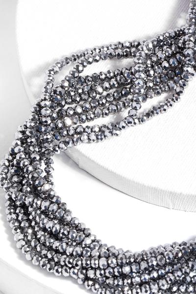 Multi Strand Short Crystal Necklace