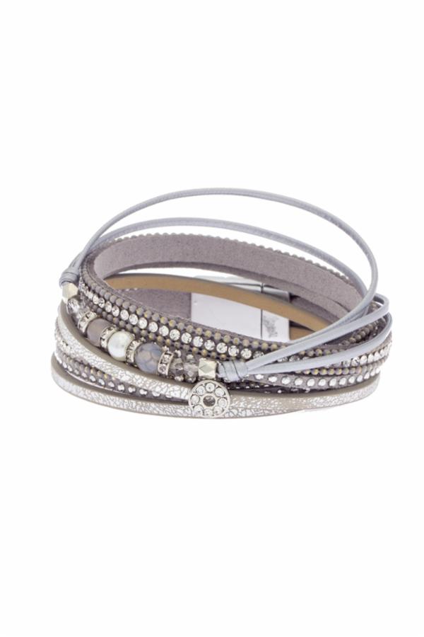 Indulgent Beaded Rhinestone Stackable Chain Bracelet