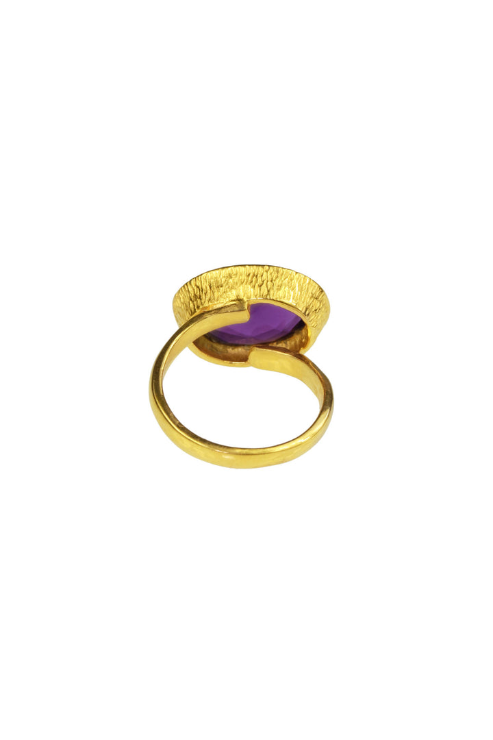 Saachi Amethyst Oval Assymetri Ring