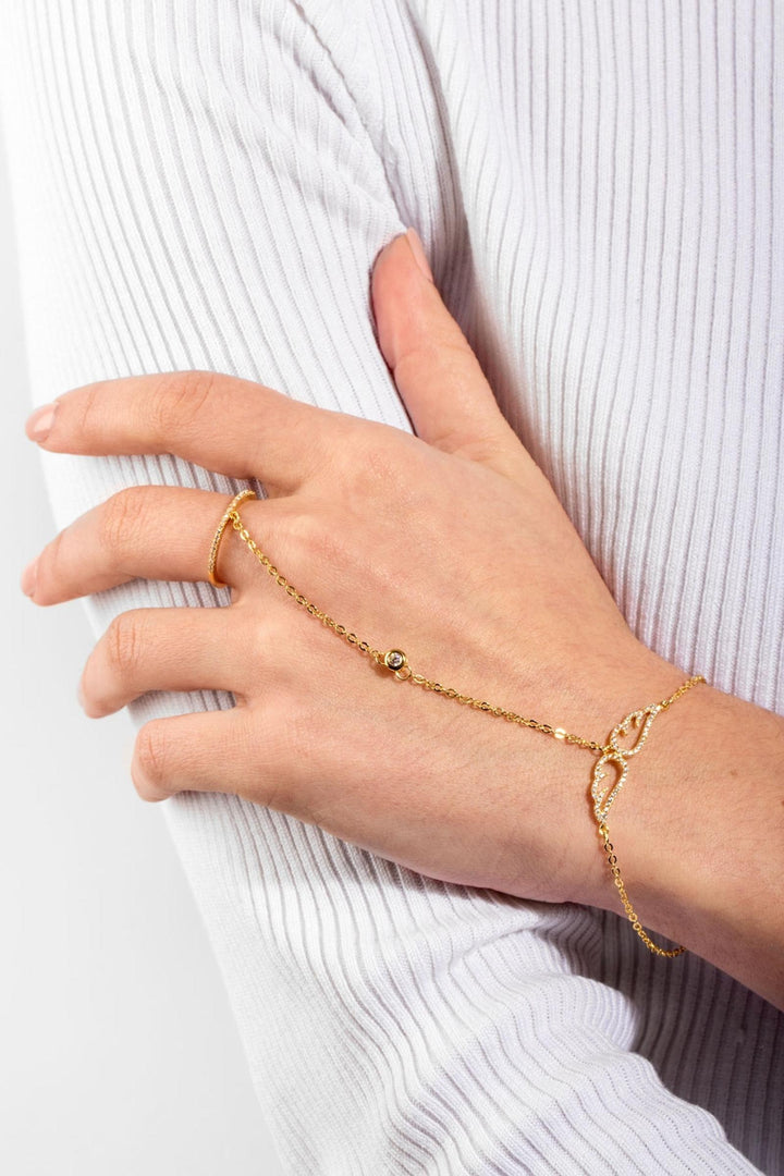 Angel Wing Bracelet Ring Set