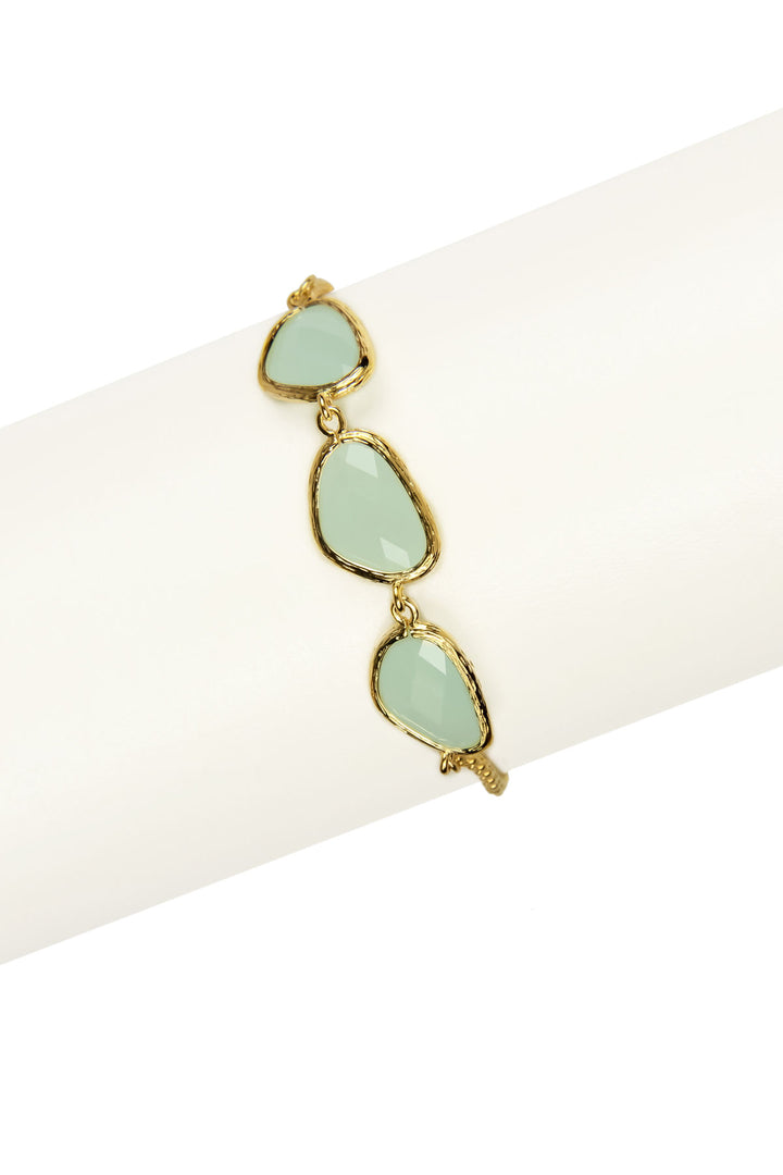 Triple Pendant Linked Bracelet