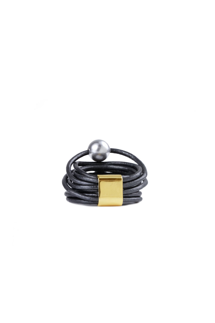 Pearl Leather Ring