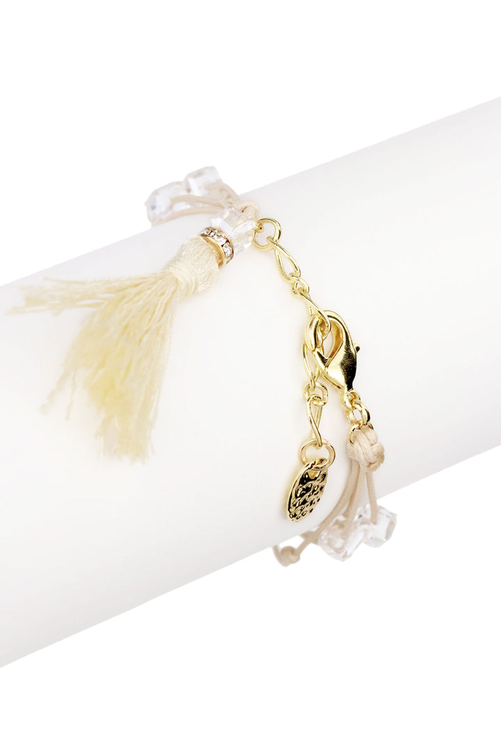 Neutral Clear Tassel Bracelet