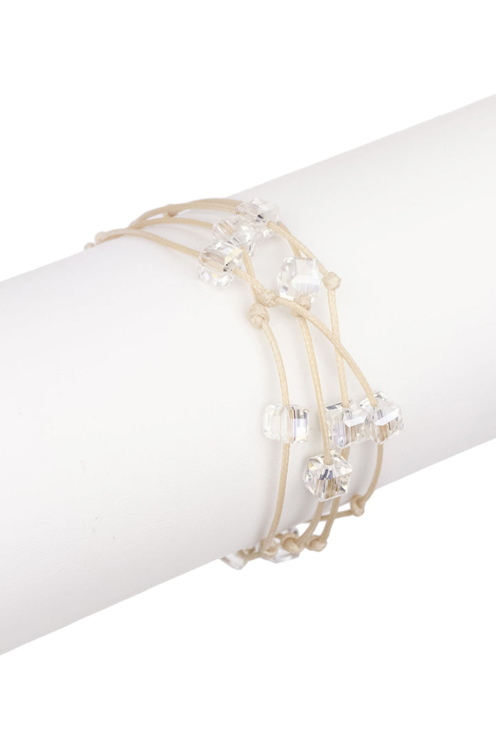 Neutral Clear Tassel Bracelet