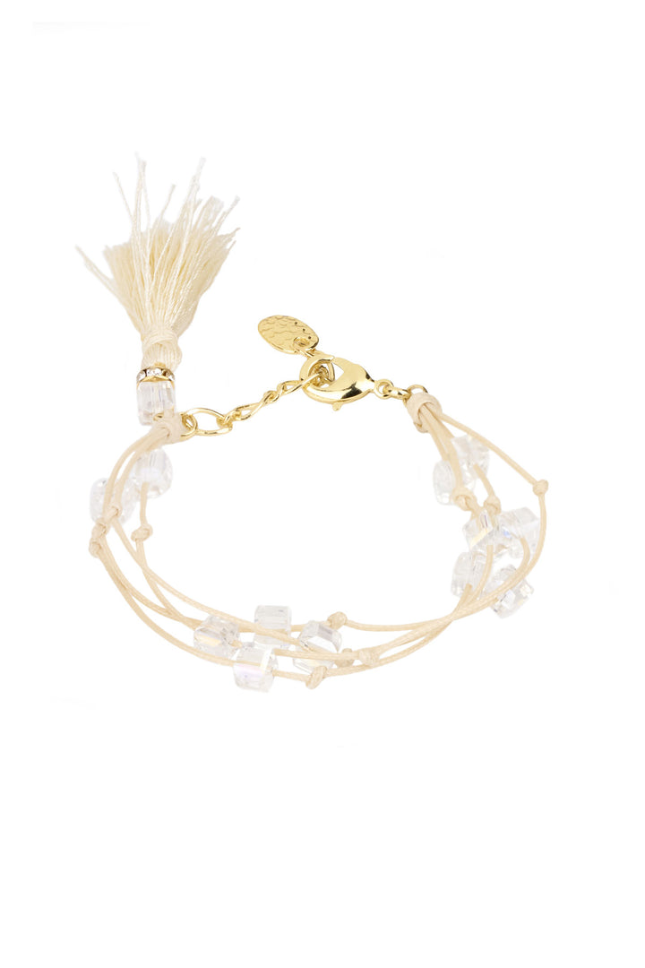 Neutral Clear Tassel Bracelet