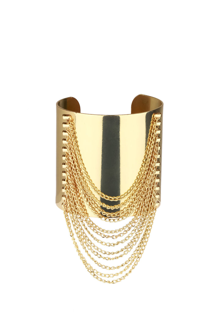 Gold Chain Cuff Bracelet