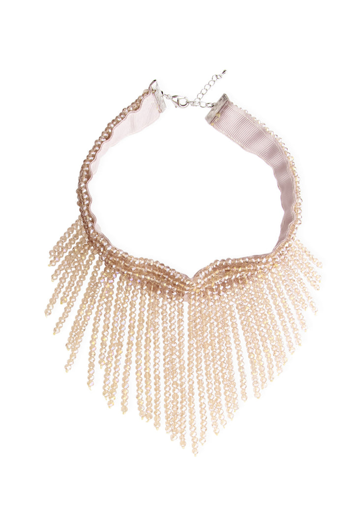 Striking Crystal Beaded Statement Choker Necklace