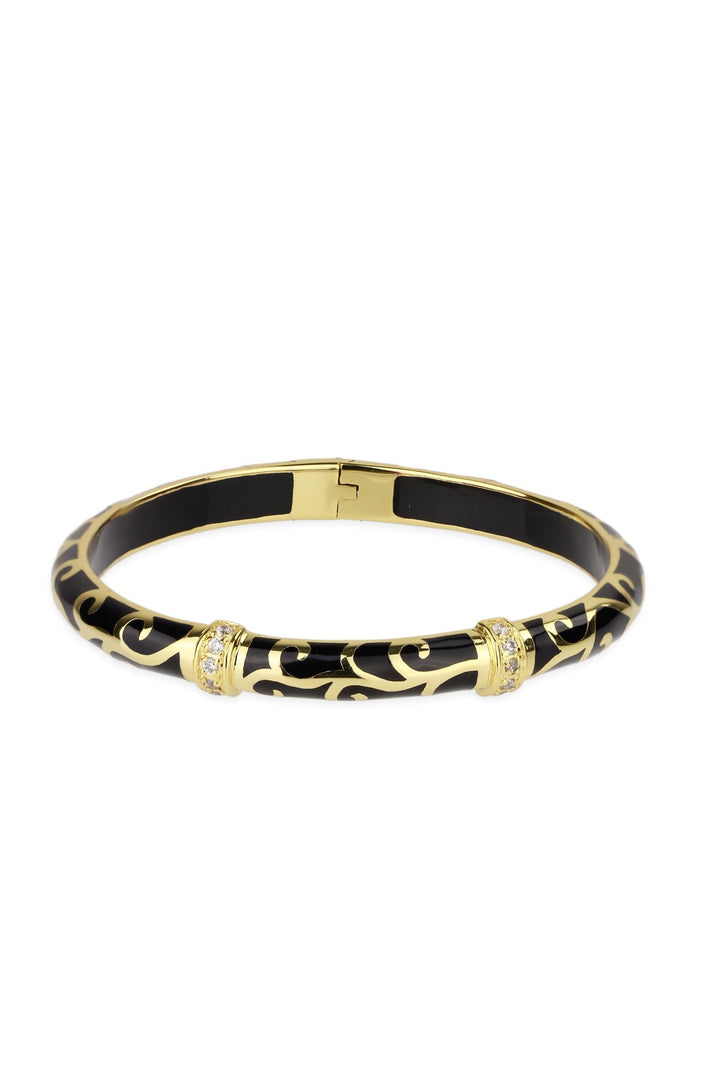 Resin Plant Line Bangle Bracelet