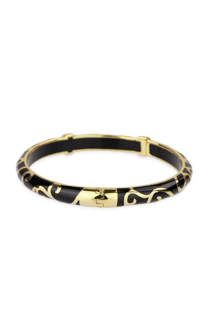 Resin Plant Line Bangle Bracelet