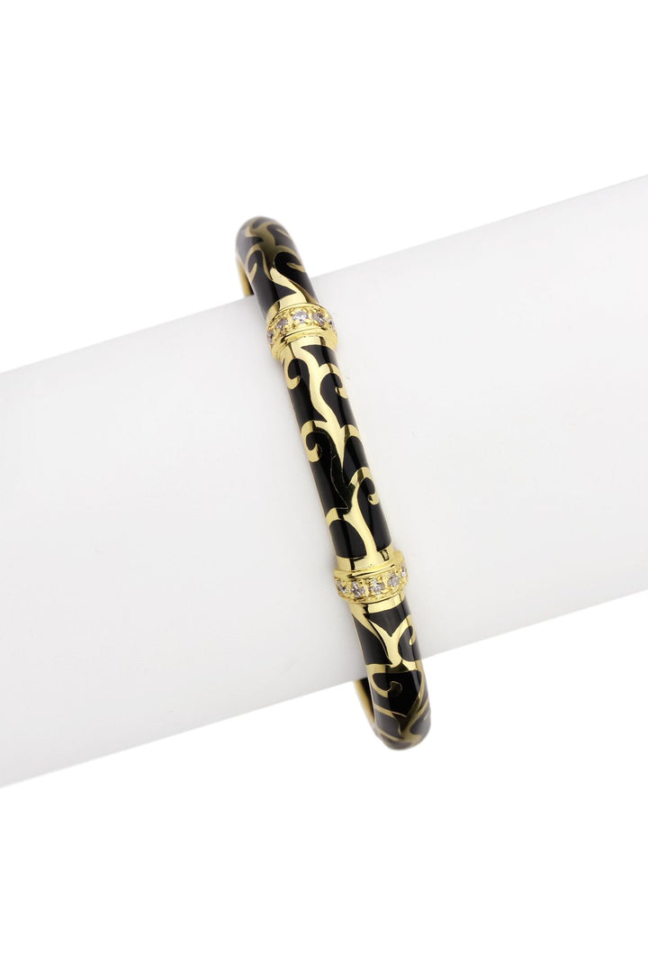 Resin Plant Line Bangle Bracelet