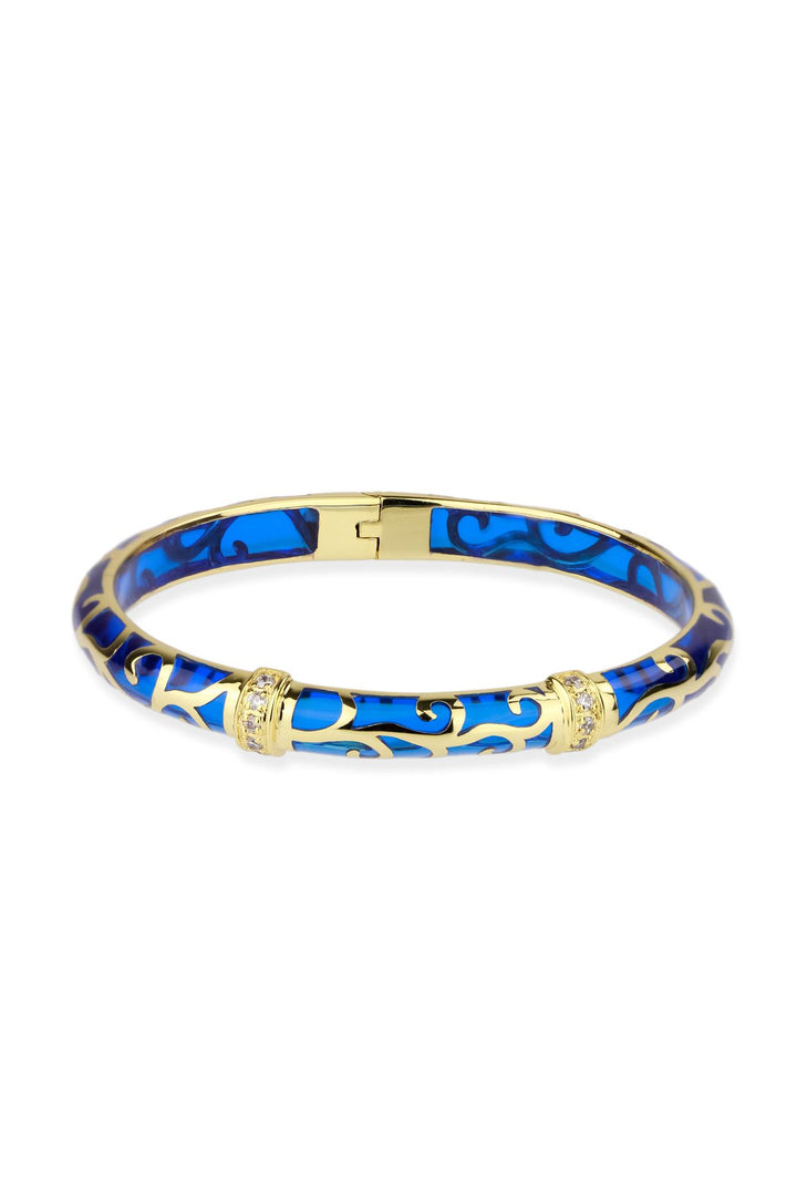 Resin Plant Line Bangle Bracelet