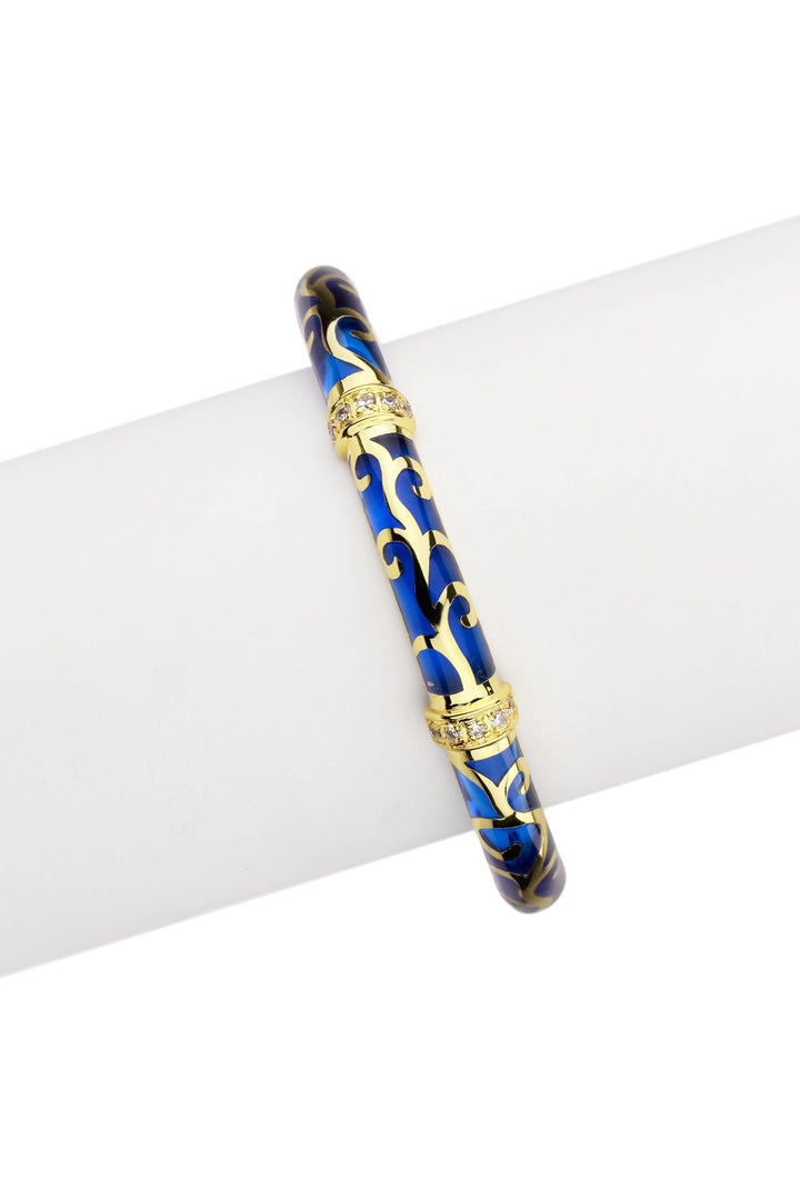 Resin Plant Line Bangle Bracelet