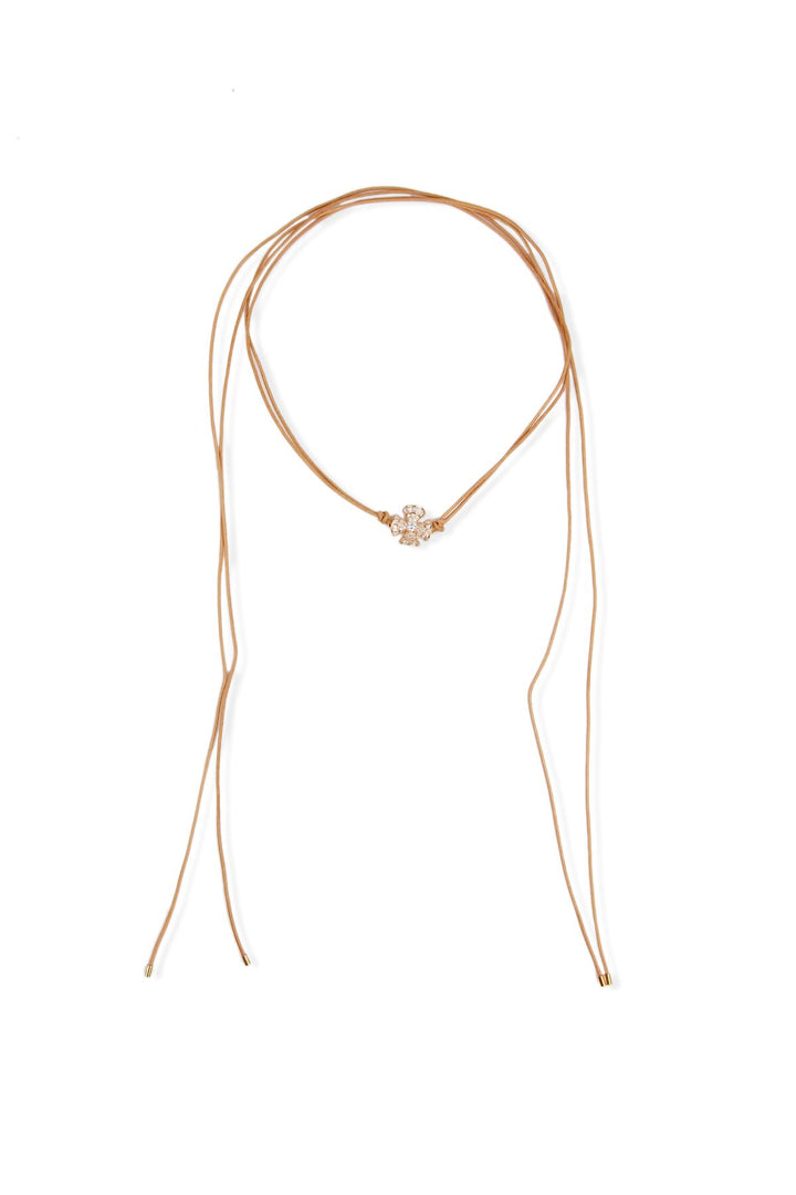 Clover Rhinestone Choker Necklace