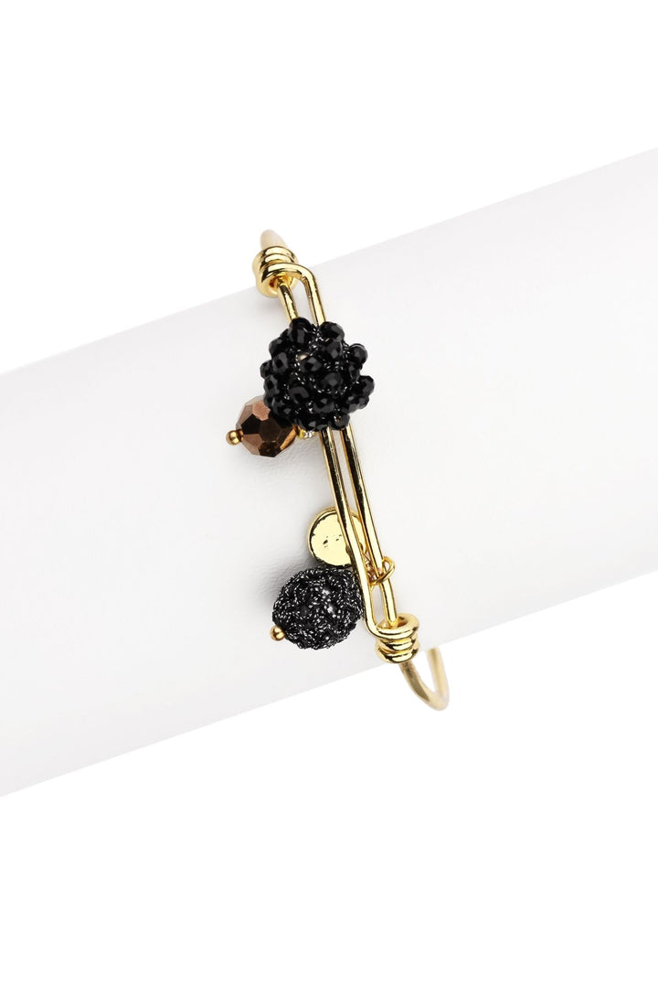Adjustable Charm Bangle Bracelet