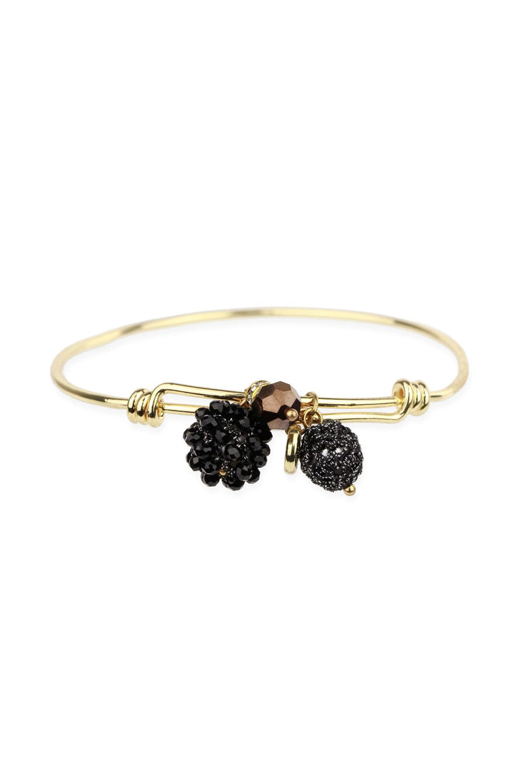 Adjustable Charm Bangle Bracelet