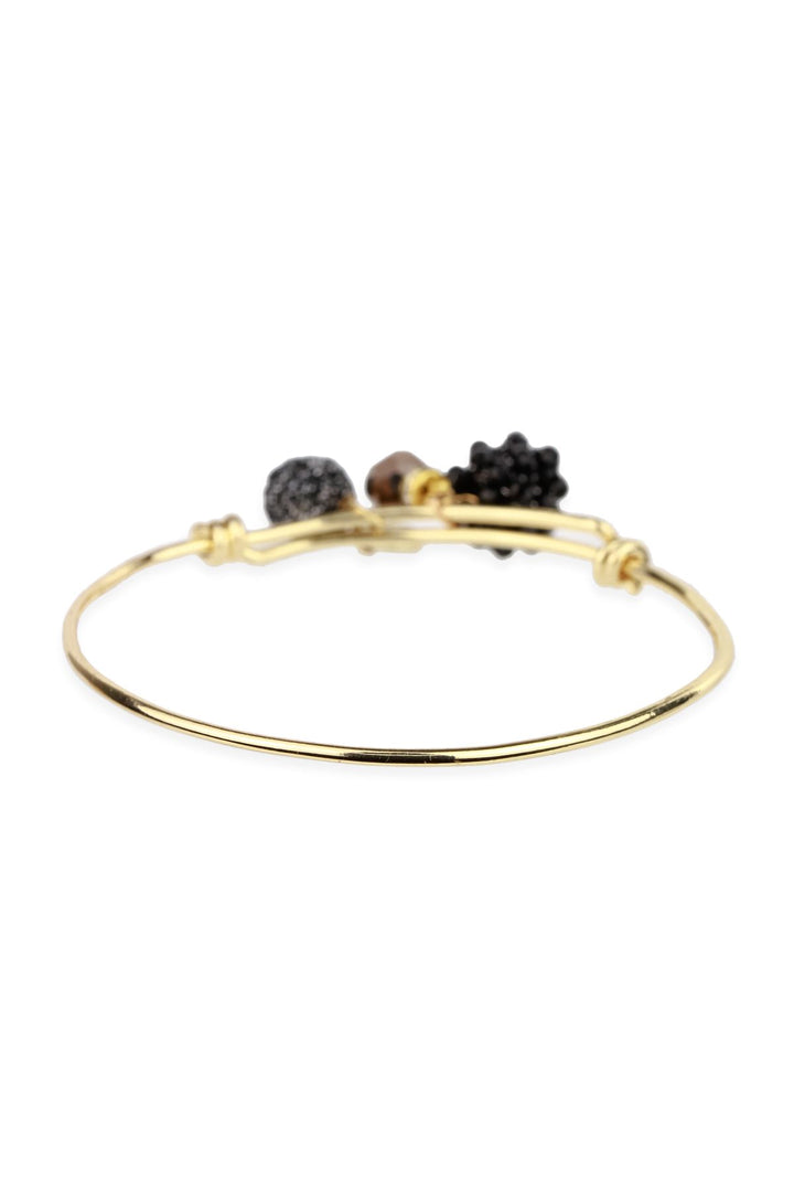 Adjustable Charm Bangle Bracelet