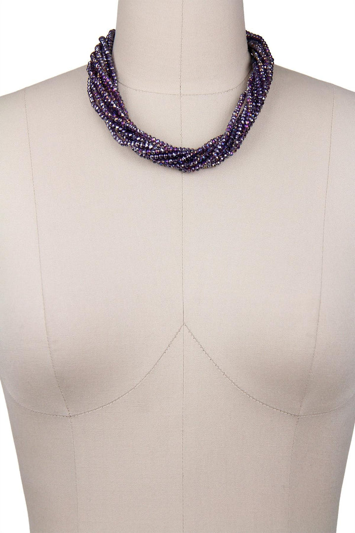 Multi Strand Short Crystal Necklace