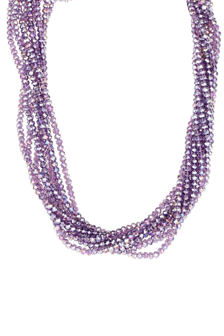 Multi Strand Short Crystal Necklace