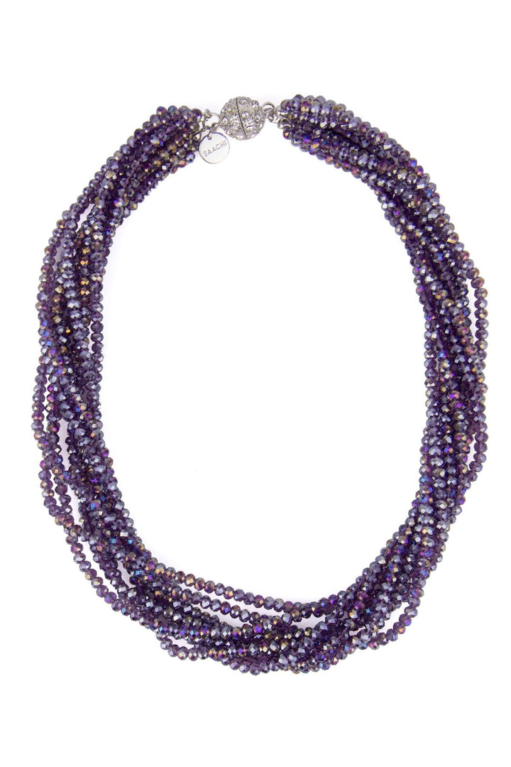 Multi Strand Short Crystal Necklace