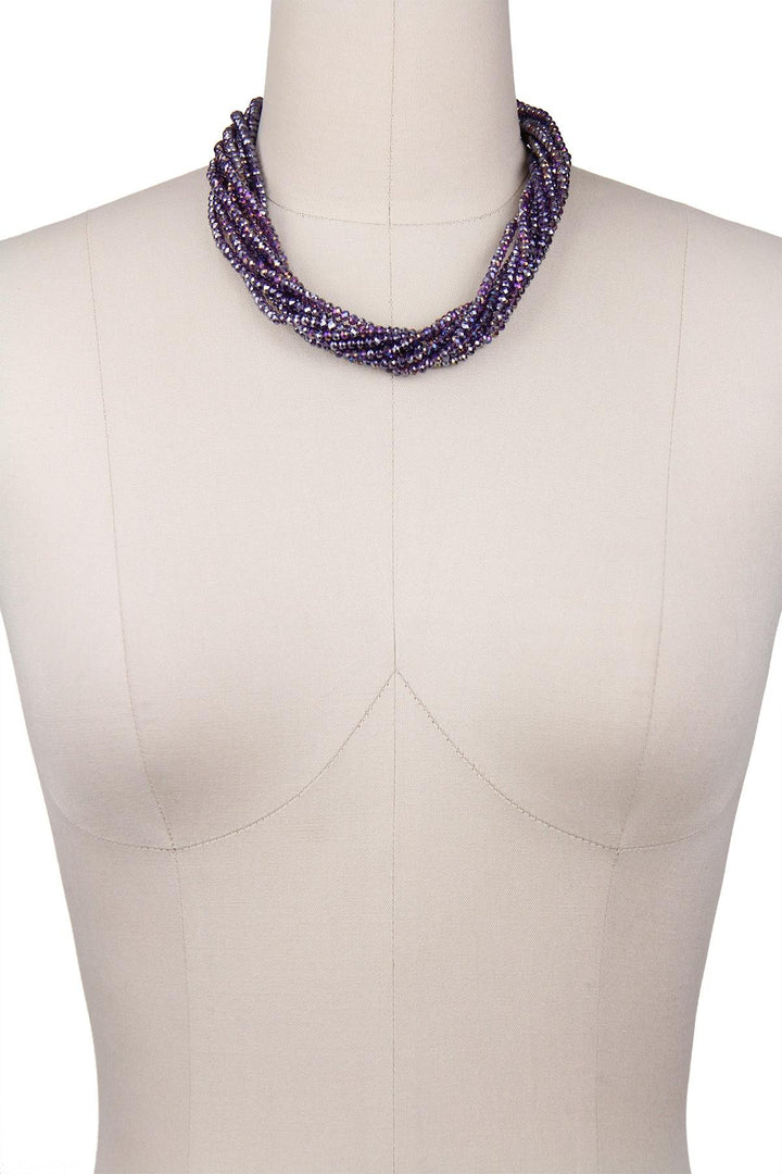 Multi Strand Short Crystal Necklace
