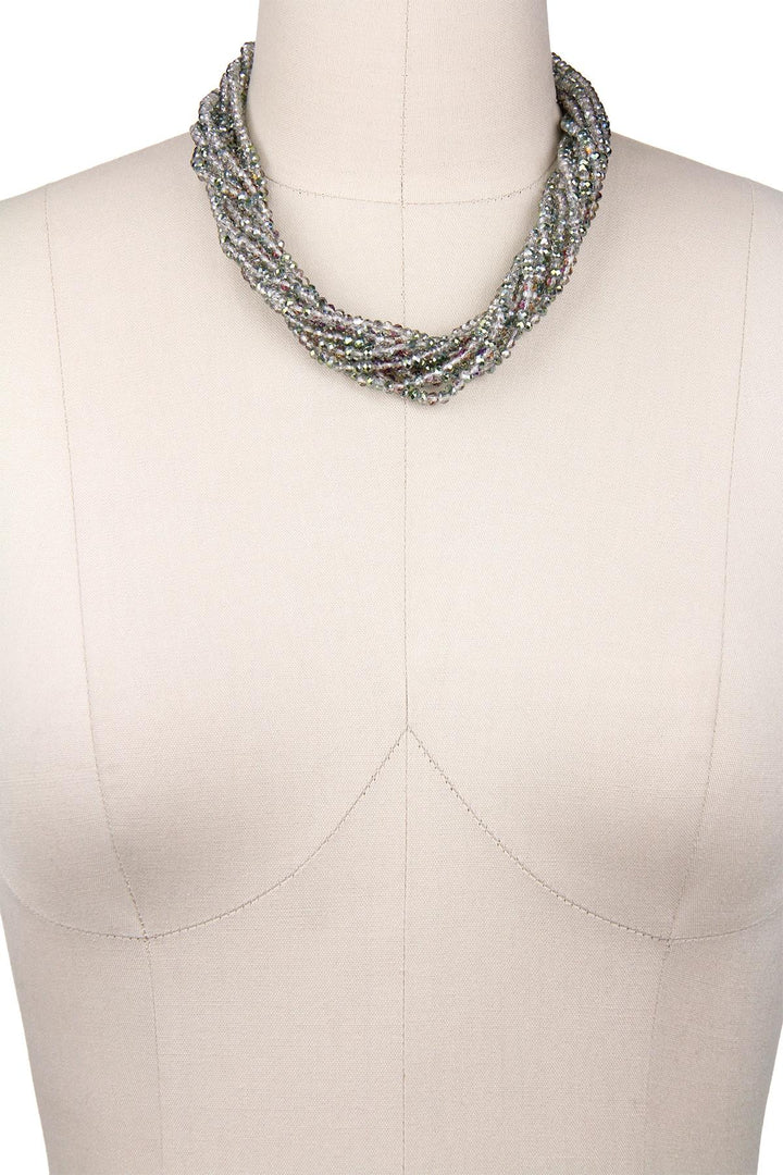 Multi Strand Short Crystal Necklace