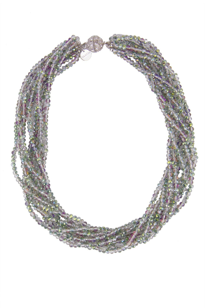 Multi Strand Short Crystal Necklace