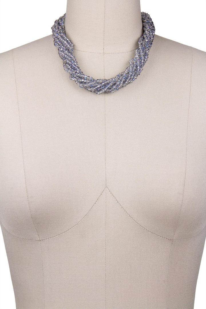 Multi Strand Short Crystal Necklace