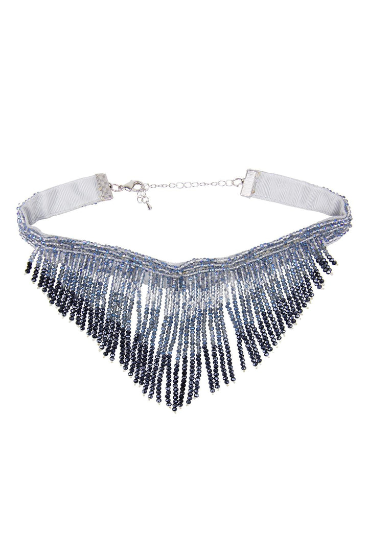 Striking Crystal Beaded Statement Choker Necklace