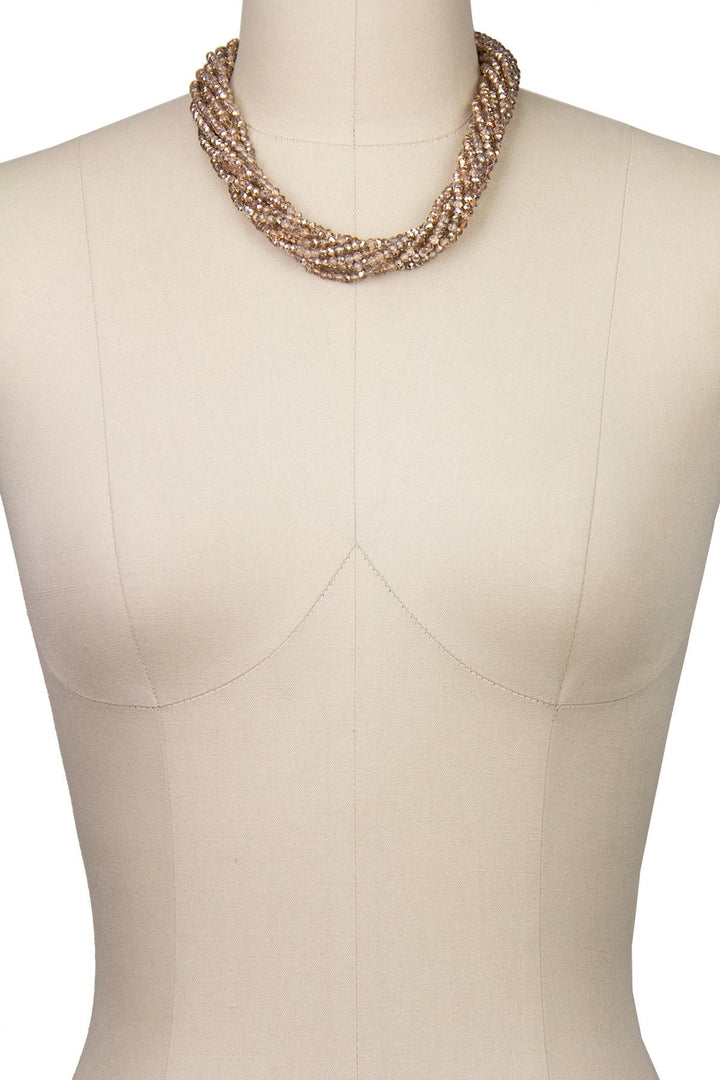 Multi Strand Short Crystal Necklace