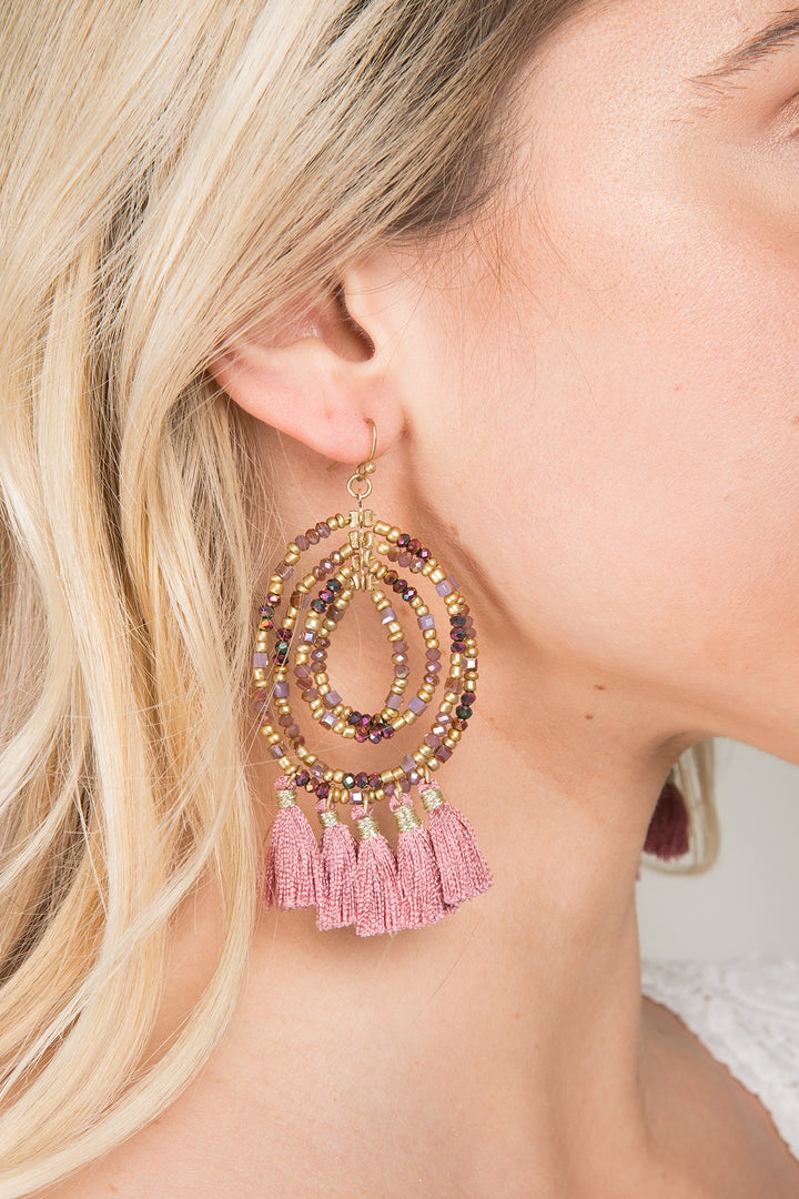 Varkala Beaded Hoop Earring