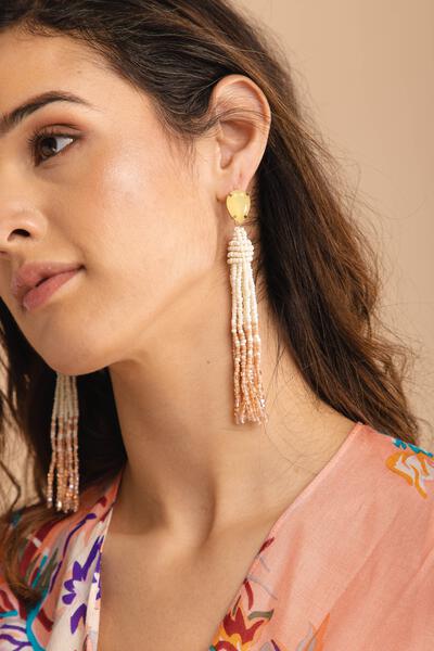 Maldives Beaded Tassel Earring