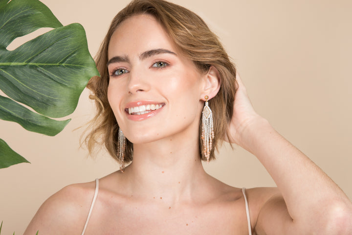 Cavo Beaded Chandelier Drop Earring