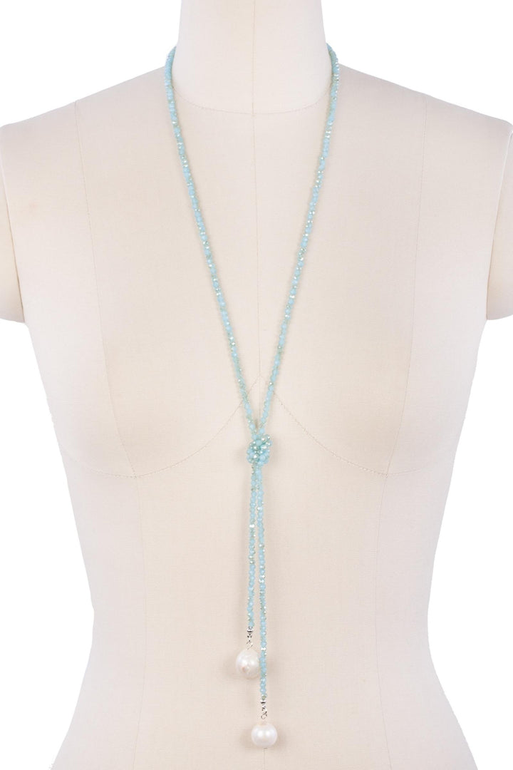 Baroque Knotted Pearl Necklace