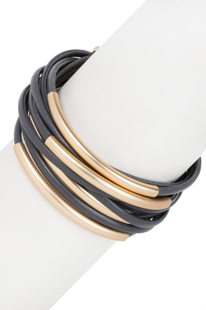 On The Rail Leather Bracelet