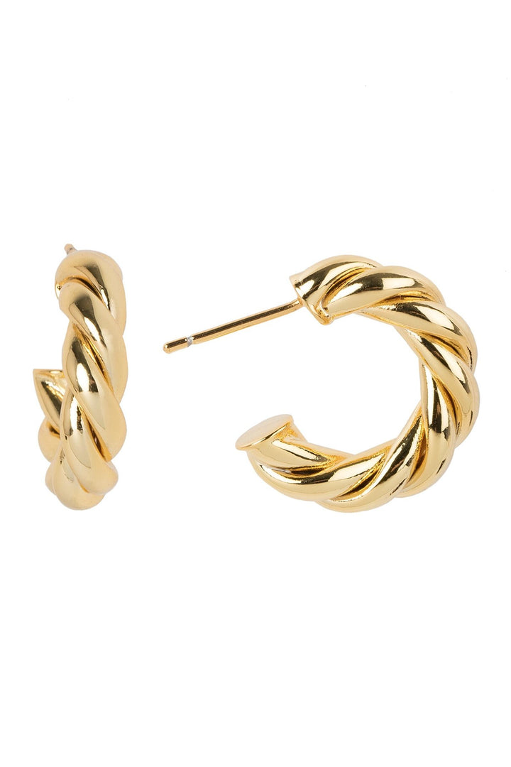 Ava Small Braided Hoop Earring