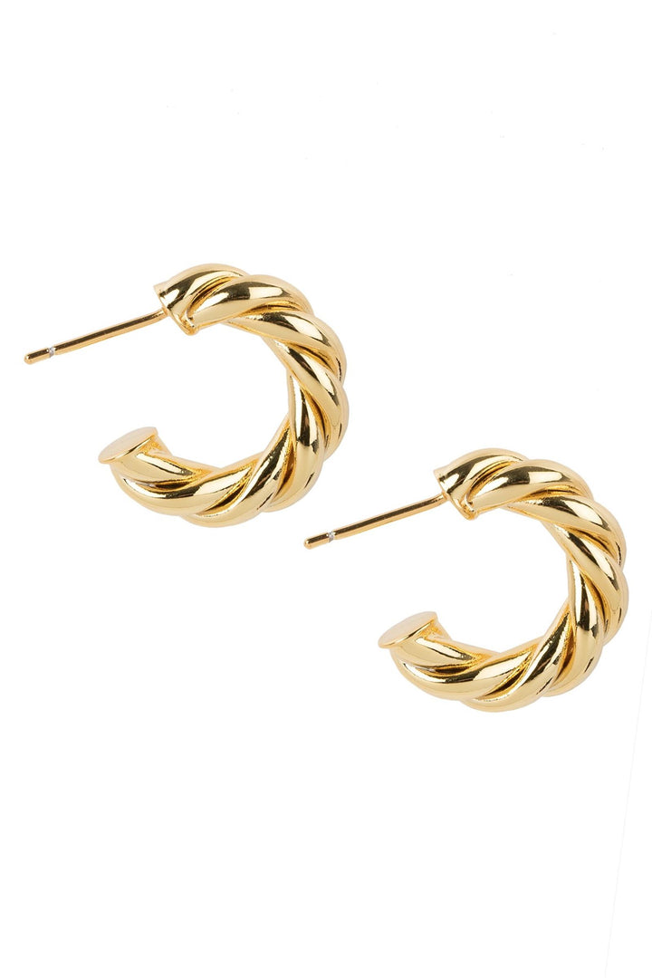 Ava Small Braided Hoop Earring