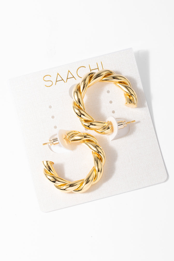 Alina Braided Hoop Earring