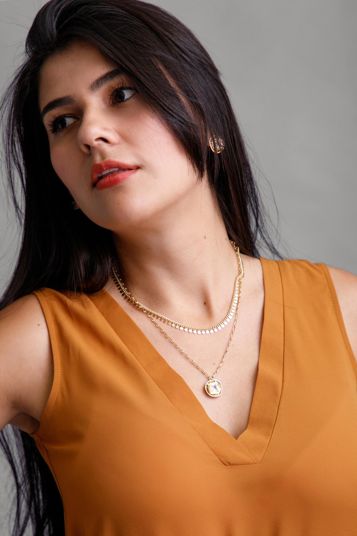 Divine Layered Charm Necklace
