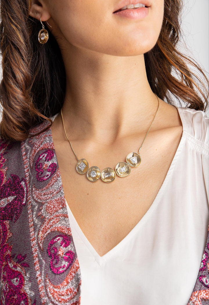 Divine Five Charm Statement Necklace