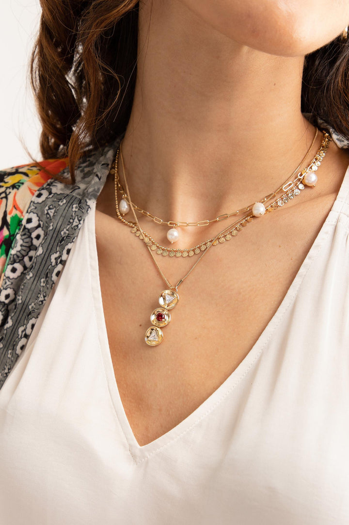 Divine Three Charm Pendant Necklace