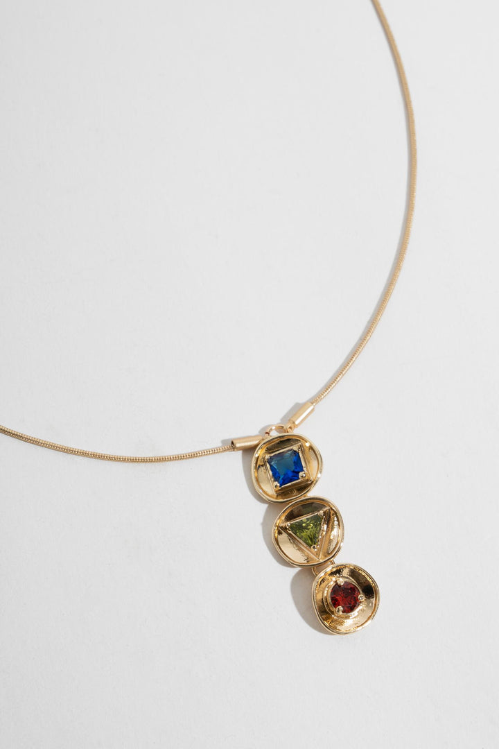 Divine Three Charm Pendant Necklace