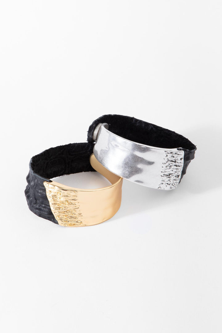 Wild Ways Metal Leather Bracelet