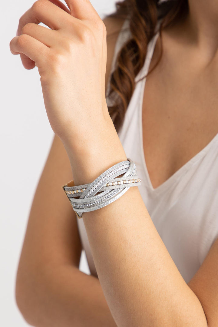 Stark Mixed Bead Leather Bracelet