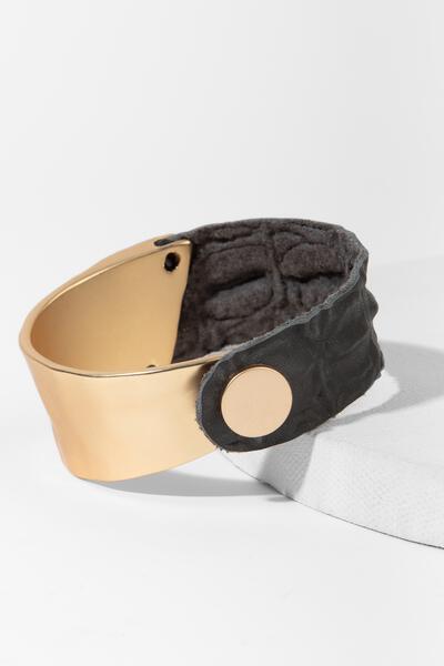Wild Ways Metal Leather Bracelet