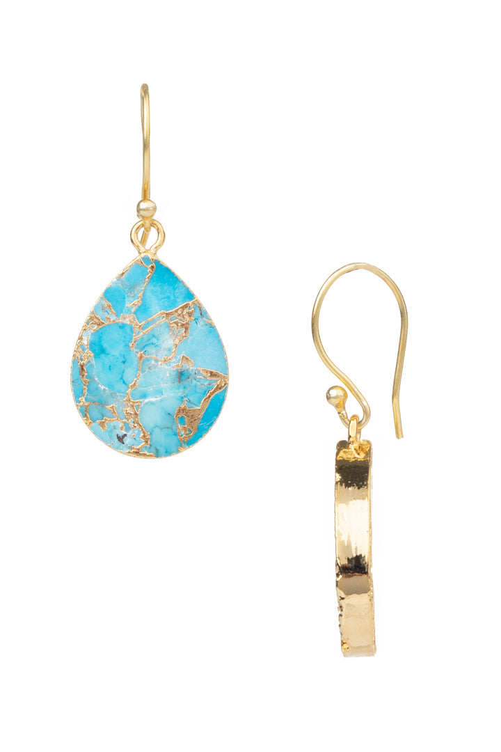 Mojave Pear Shape Gemstone Earrings