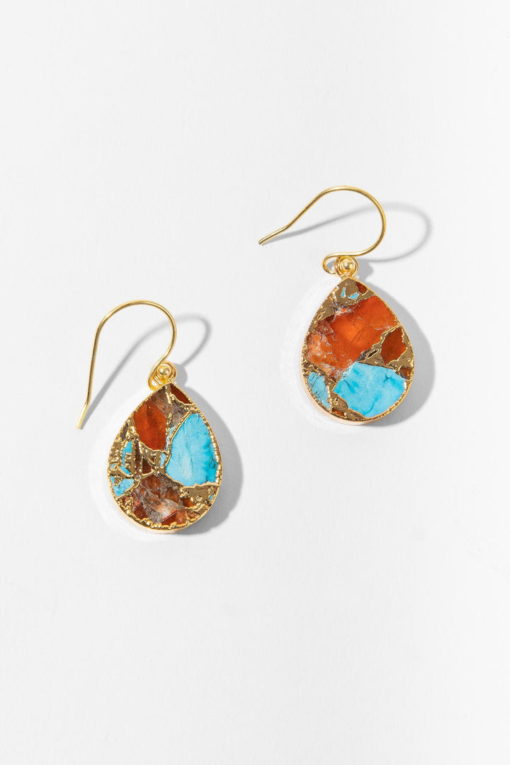 Mojave Pear Shape Gemstone Earrings
