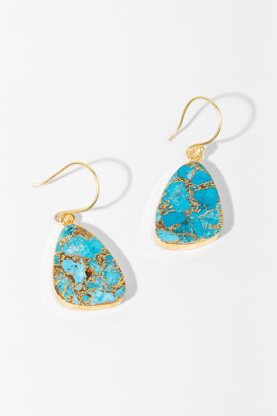 Mojave Triangle Gemstone Earrings