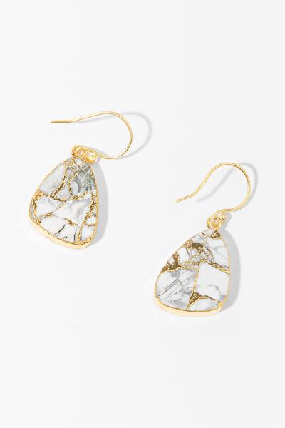 Mojave Triangle Gemstone Earrings