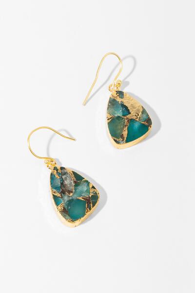 Mojave Triangle Gemstone Earrings