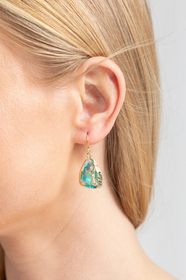 Mojave Triangle Gemstone Earrings